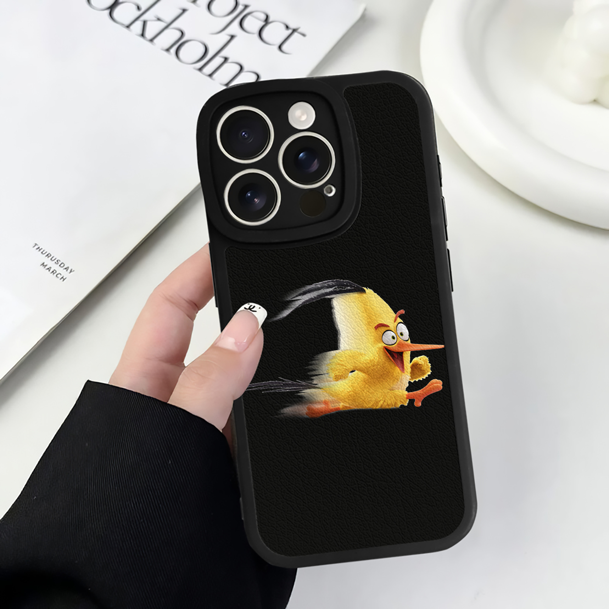 （画像用） Angry Birds アングリーバード 【iPhone 16シリーズ対応】シリコンスマホケース（レザー調） 材質：シリコン